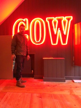 Cow Pub Neon Lettering